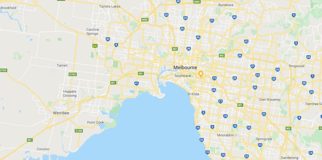 Map of Greater Melbourne